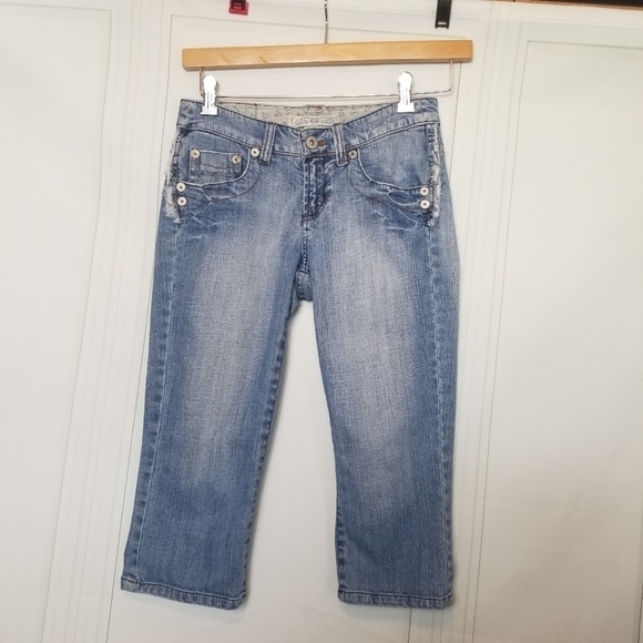 Z. Cavaricci SZ 5 JRS Light Wash Rigid Denim / Jean Capri Pants Retro Style - Picture 3 of 14